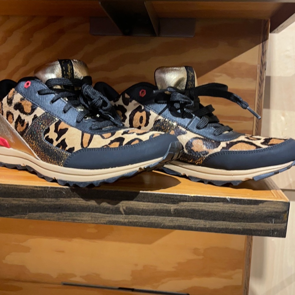 Calf hair sneakers